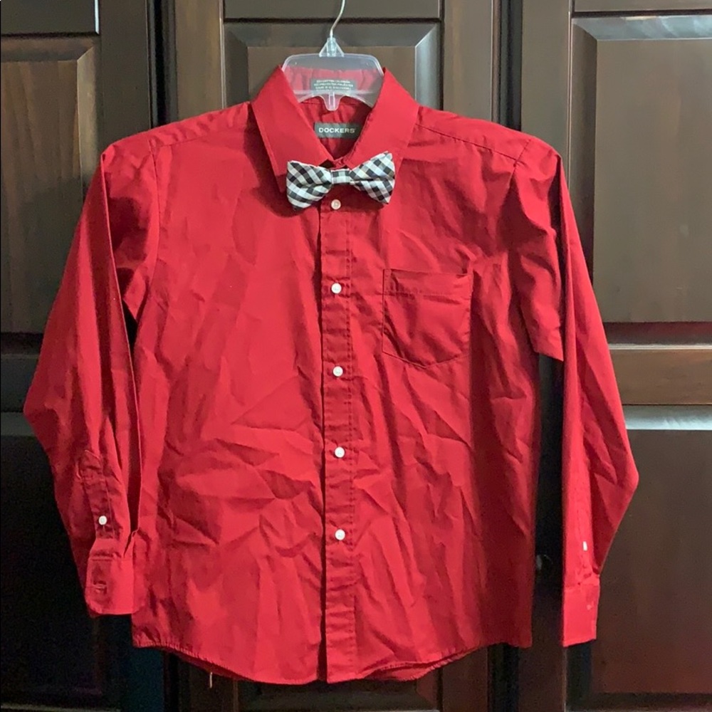 Boys Button Down Shirt w/Bow Tie